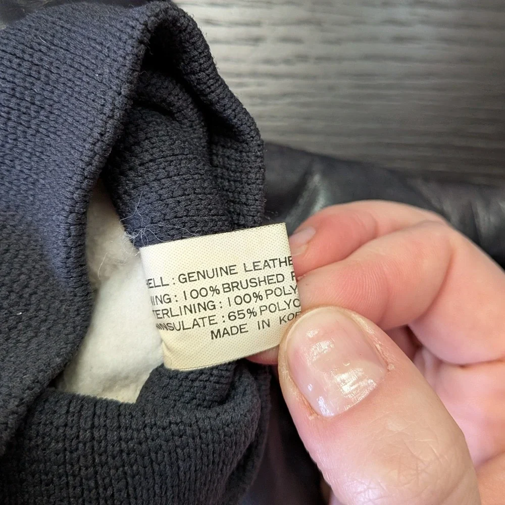 REI‎ Vintage Gore-Tex Leather Thinsulate Winter Gloves Black Women's Medium